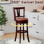 2-Piece Counter-Height Swivel Bar Stools with High Backrests