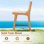 2-Piece Outdoor Counter-Height Bar Stools with Woven Paper Rope Seats