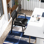 Set of 2 Stackable Rolling Office Chairs with Mesh Backrest