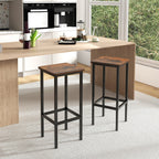 Set of 4 Bar Stool Set 26 Inch Bar Chair with Metal Legs and Footrest