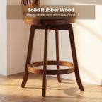 Swivel Bar Stools Set of 2 with Backrest and Wood Frame