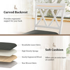 4-Piece Swivel Bar Stools with Linen Cushions and Backrests