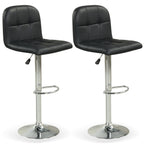 Swivel Bar Stools Set of 2 with Footrests and Metal Base