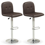 Swivel Bar Stools Set of 2 with Footrests and Metal Base