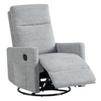 Swivel Rocking Chair 360° Nursery Reclining Rocker Armchair with Cushioned Back
