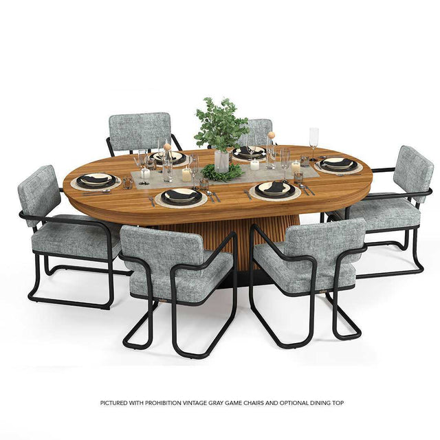 Prohibition Series Game / Dining Chair, Vintage Gray (Matte Black Frame) by RAM Game Room