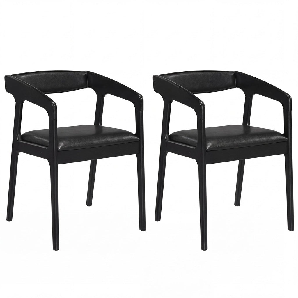 Upholstered Armchairs Set of 2 with Cozy Backrest and Padded Seat Cushion