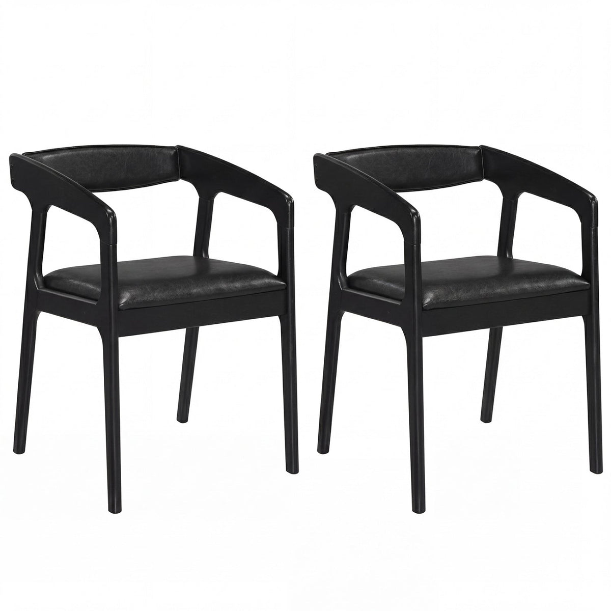 Upholstered Armchairs Set of 2 with Cozy Backrest and Padded Seat Cushion
