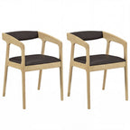 Upholstered Armchairs Set of 2 with Cozy Backrest and Padded Seat Cushion