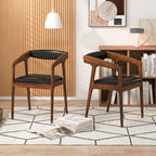 Upholstered Armchairs Set of 2 with Cozy Backrest and Padded Seat Cushion