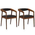 Upholstered Armchairs Set of 2 with Cozy Backrest and Padded Seat Cushion