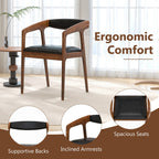 Upholstered Armchairs Set of 2 with Cozy Backrest and Padded Seat Cushion