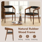 Upholstered Armchairs Set of 2 with Cozy Backrest and Padded Seat Cushion