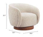Vinta Textured Fabric Swivel Club Chair