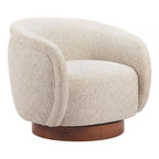 Vinta Textured Fabric Swivel Club Chair