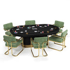 Prohibition Series Game / Dining Chair, Vintage Green (Brass Frame) by RAM Game Room