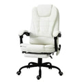 White 7-Mode Vibrating High-Back Executive Massage Office Chair