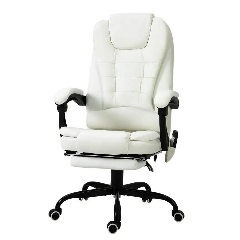 White 7-Mode Vibrating High-Back Executive Massage Office Chair