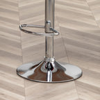Velvet Adjustable Swivel Bar Stool Set Of 2 In Red