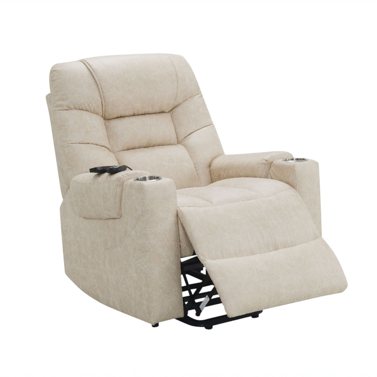Nairi Ivory Power Lift Recliner with Heat and Massage