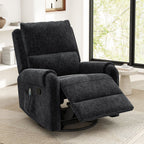 Swivel Rocker Recliner with 8-Mode Massage and Side Pocket