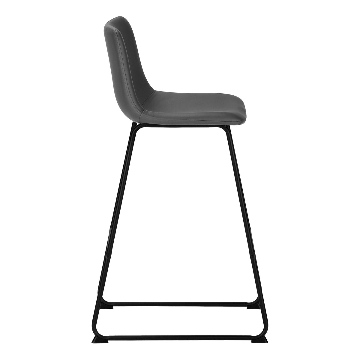 Upholstered Curved-Back Bar Stool