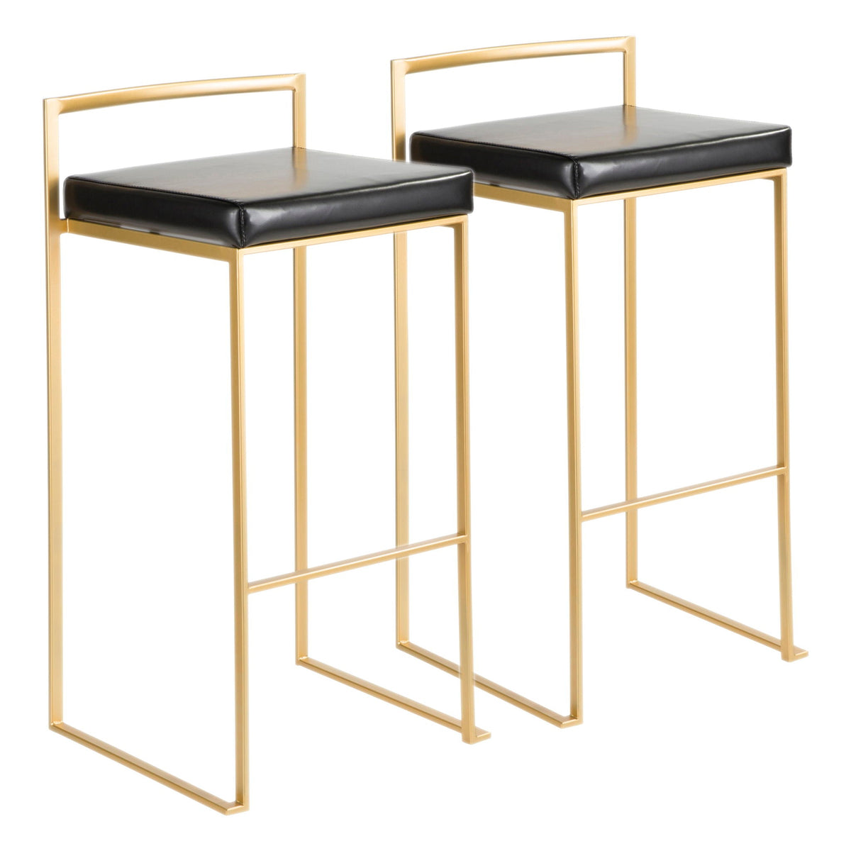 Fuji Contemporary Stackable Bar Stools, 2 or 3 Pieces