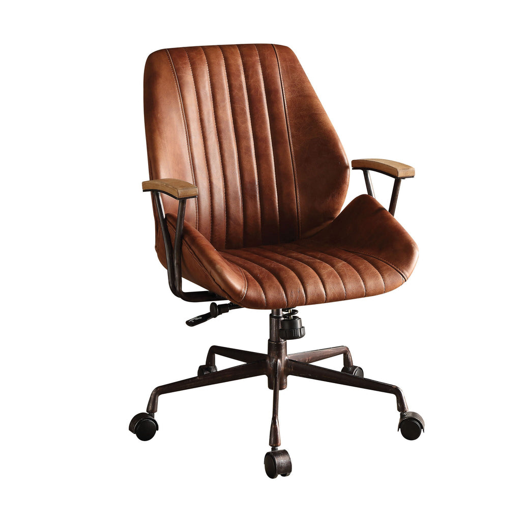 Brancaster Adjustable Top-Grain Leather Office Chair