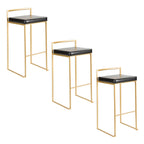 Fuji Contemporary Stackable Bar Stools, 2 or 3 Pieces