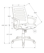 Adjustable Mid-Back Ladder-Back Office Chair