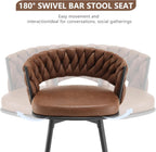 Elegant Swivel Bar Stools Set of Two 26 Inch