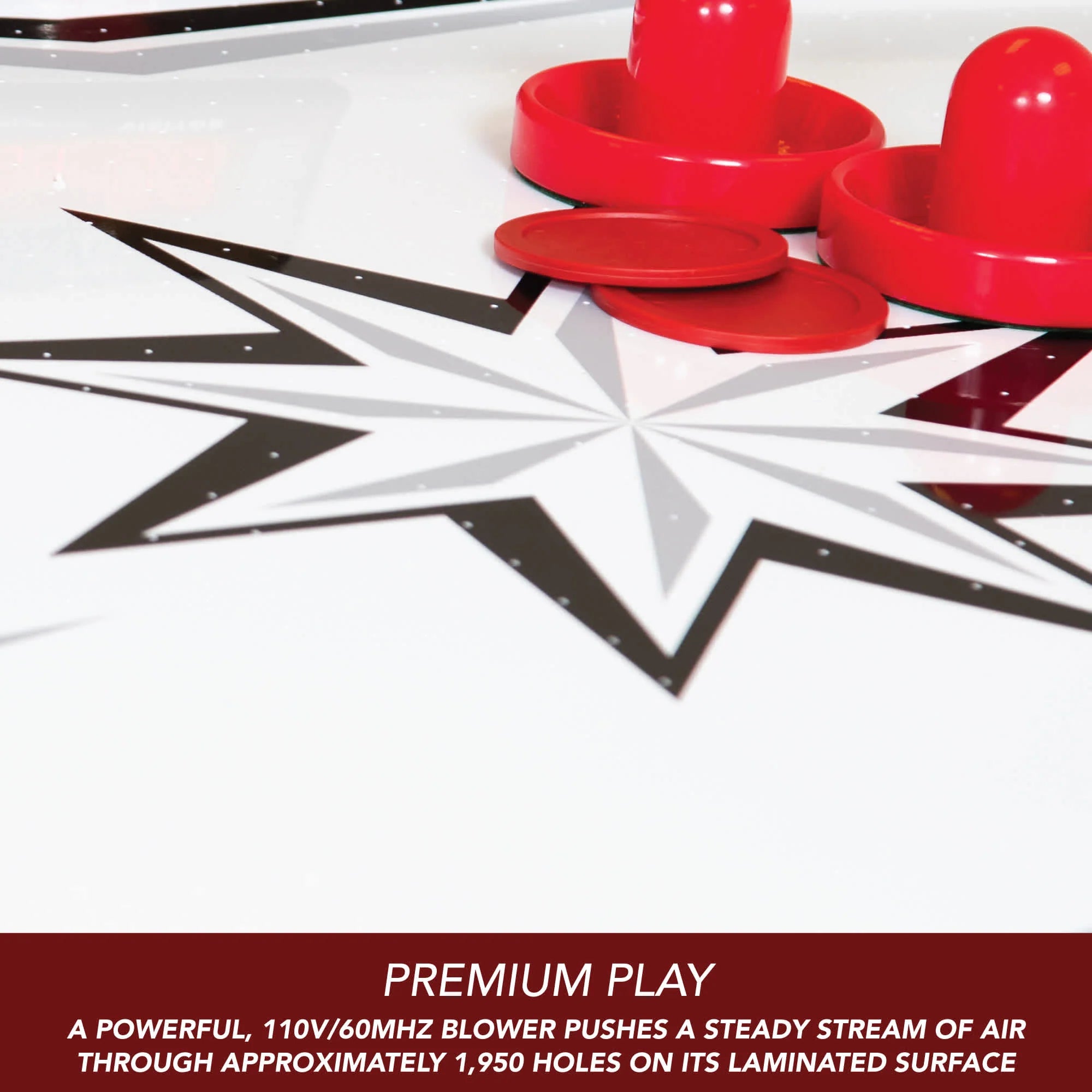 Midtown II 6-ft Air Hockey Table with LED Scoring - Dark Cherry Finish by Hathaway