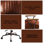 Brancaster Adjustable Top-Grain Leather Office Chair