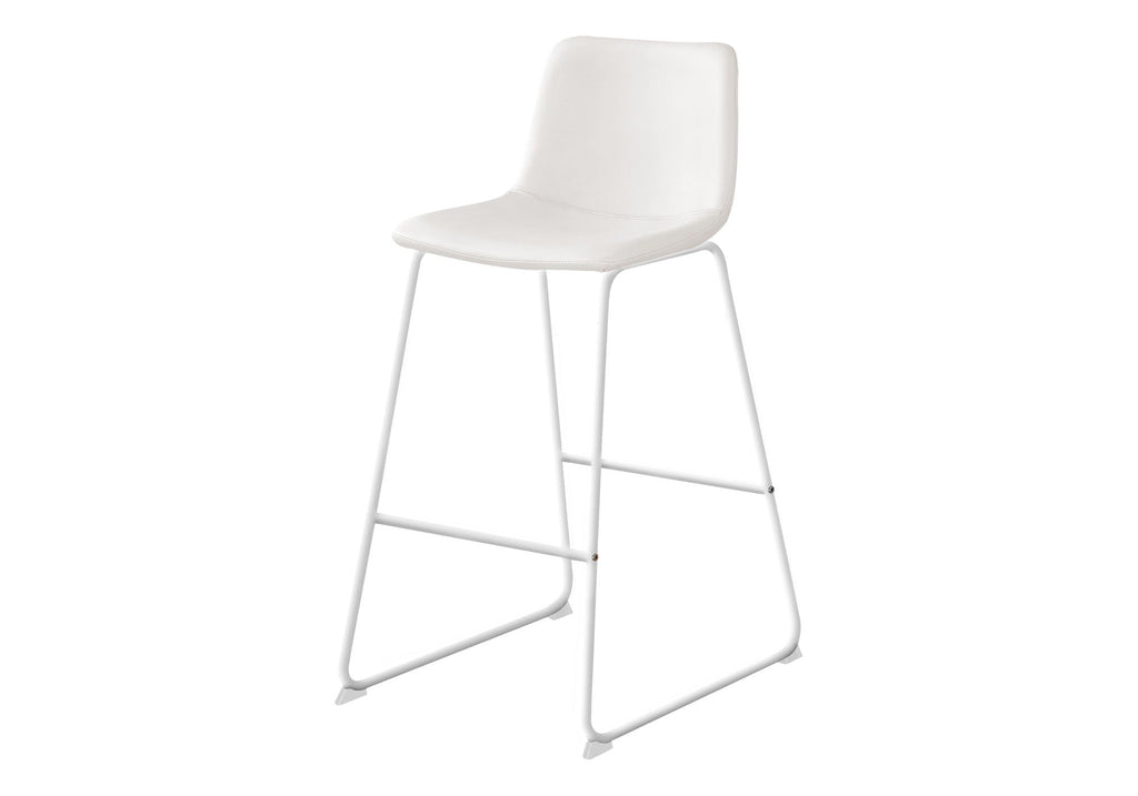 Upholstered Curved-Back Bar Stool
