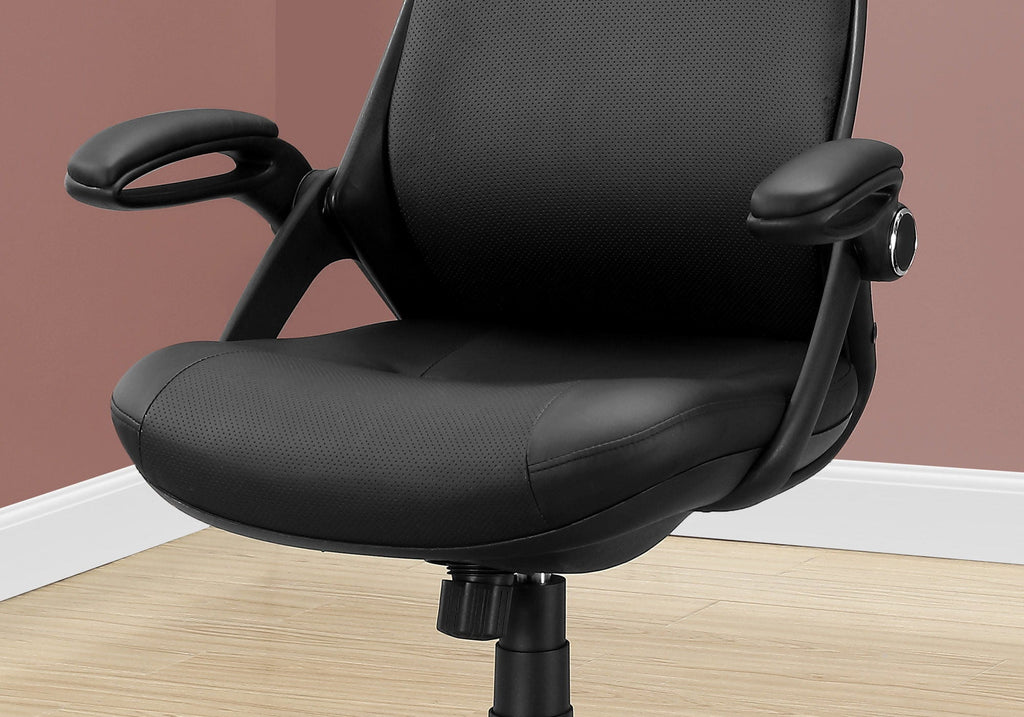 Adjustable High-Back Office Chair with Flip-Up Armrests