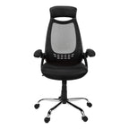 Adjustable High-Back Office Chair with Flip-Up Armrests