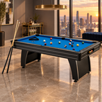 7 ft Pool Table | Blue Cloth, Ball Return and Accessories