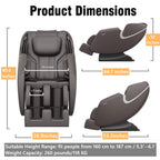 Bosscare Full-Body Zero-Gravity Leather Massage Chair With Zero Gravity And Bluetooth