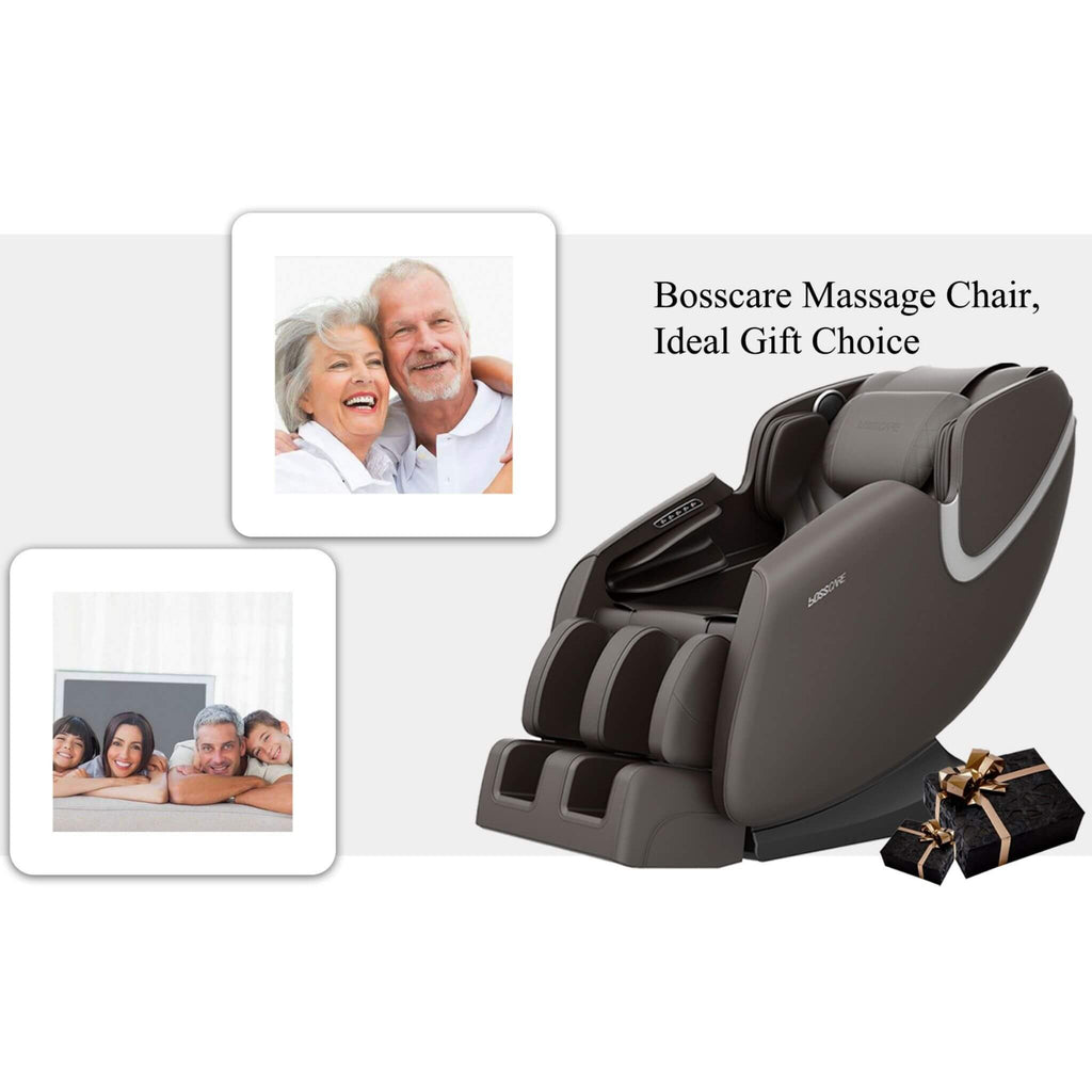 Bosscare Full-Body Zero-Gravity Leather Massage Chair With Zero Gravity And Bluetooth