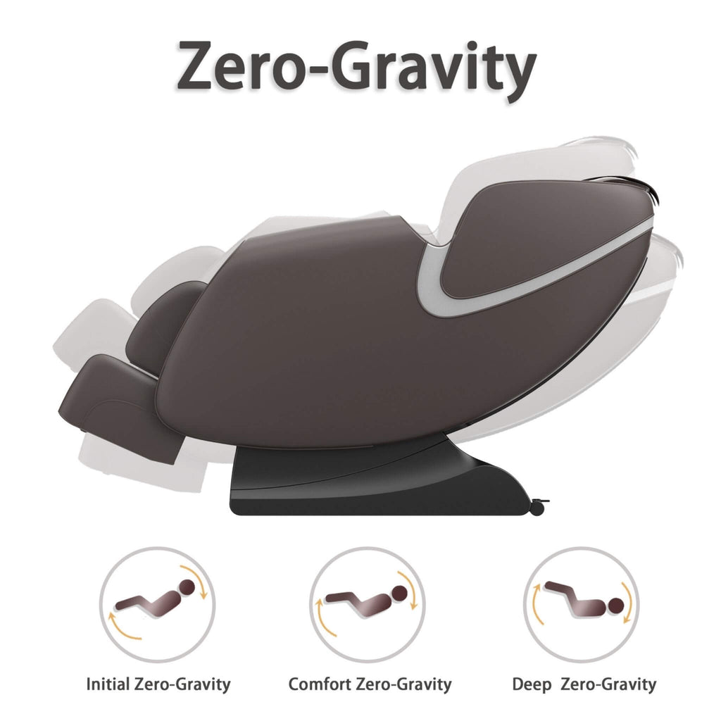 Bosscare Full-Body Zero-Gravity Leather Massage Chair With Zero Gravity And Bluetooth