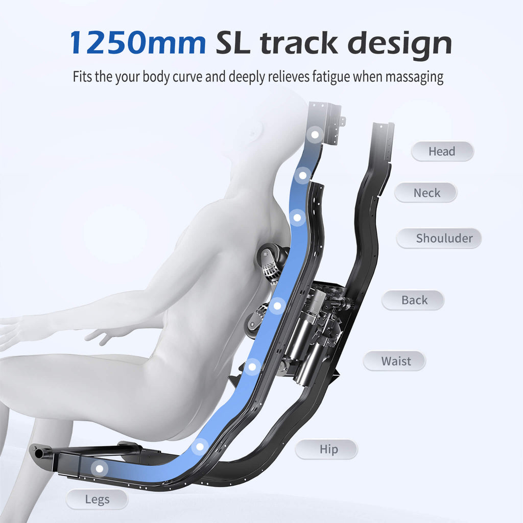 Bosscare Premium Full Body Zero Gravity Massage Chair With Ai Voice And App Control, Gray
