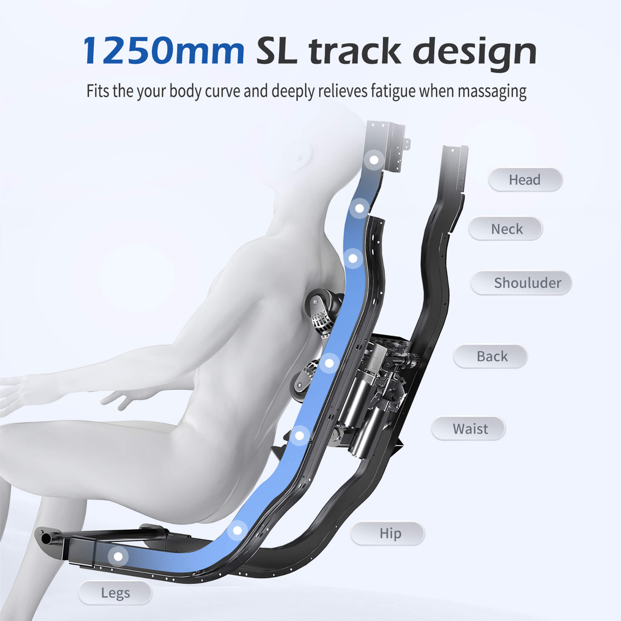 Bosscare Premium Full Body Zero Gravity Massage Chair With Ai Voice And App Control, Gray