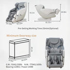 Bosscare Premium Full Body Zero Gravity Massage Chair With Ai Voice And App Control, Gray