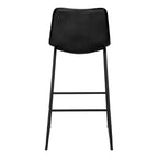 Upholstered Curved-Back Bar Stool
