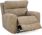 Wall Hugger Power Recliner Light Brown With USB Ports