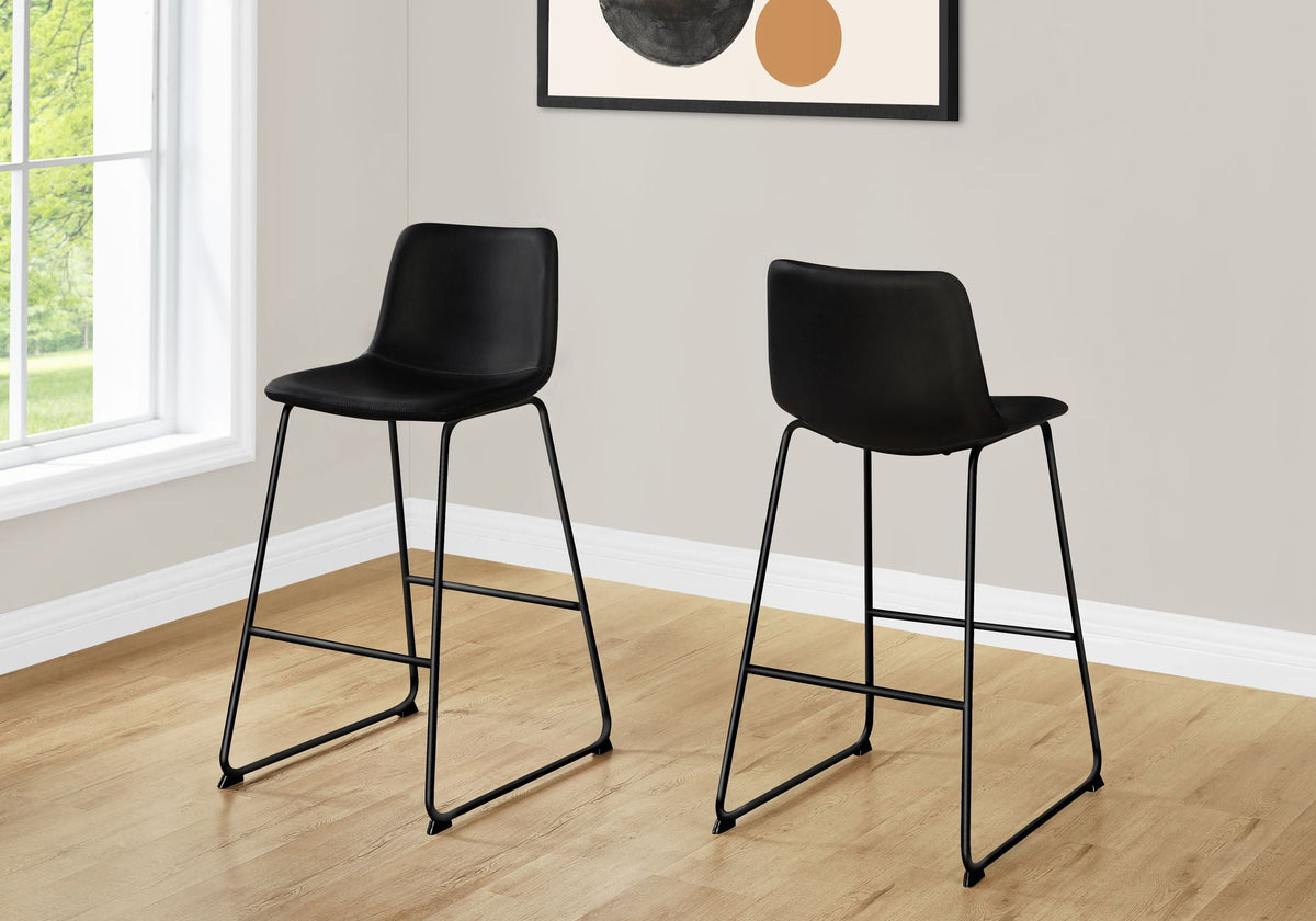 Upholstered Curved-Back Bar Stool