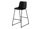 Upholstered Curved-Back Bar Stool