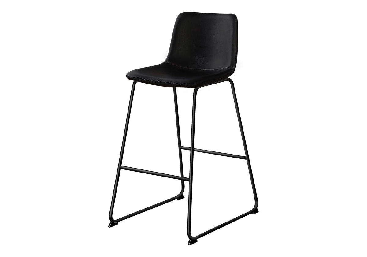 Upholstered Curved-Back Bar Stool