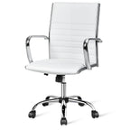 High Back Ribbed Office Chair with Armrests