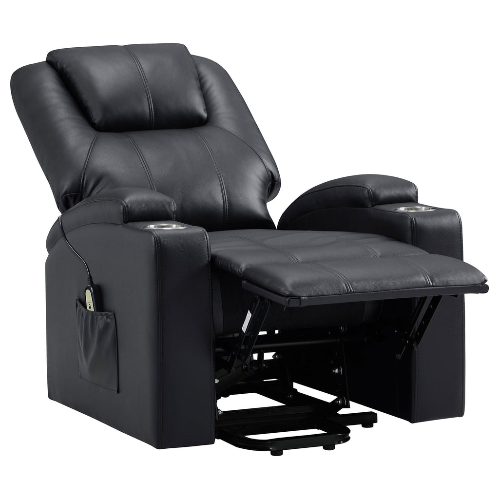 Macklin Power Lift Recliner with Heat, Massage, and Dual Cup Holders